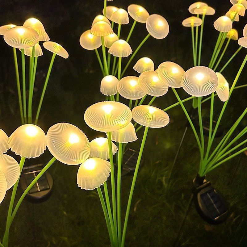 Outdoor Lighting Jellyfish - Solar jellyfish mushroom stake light, IP65