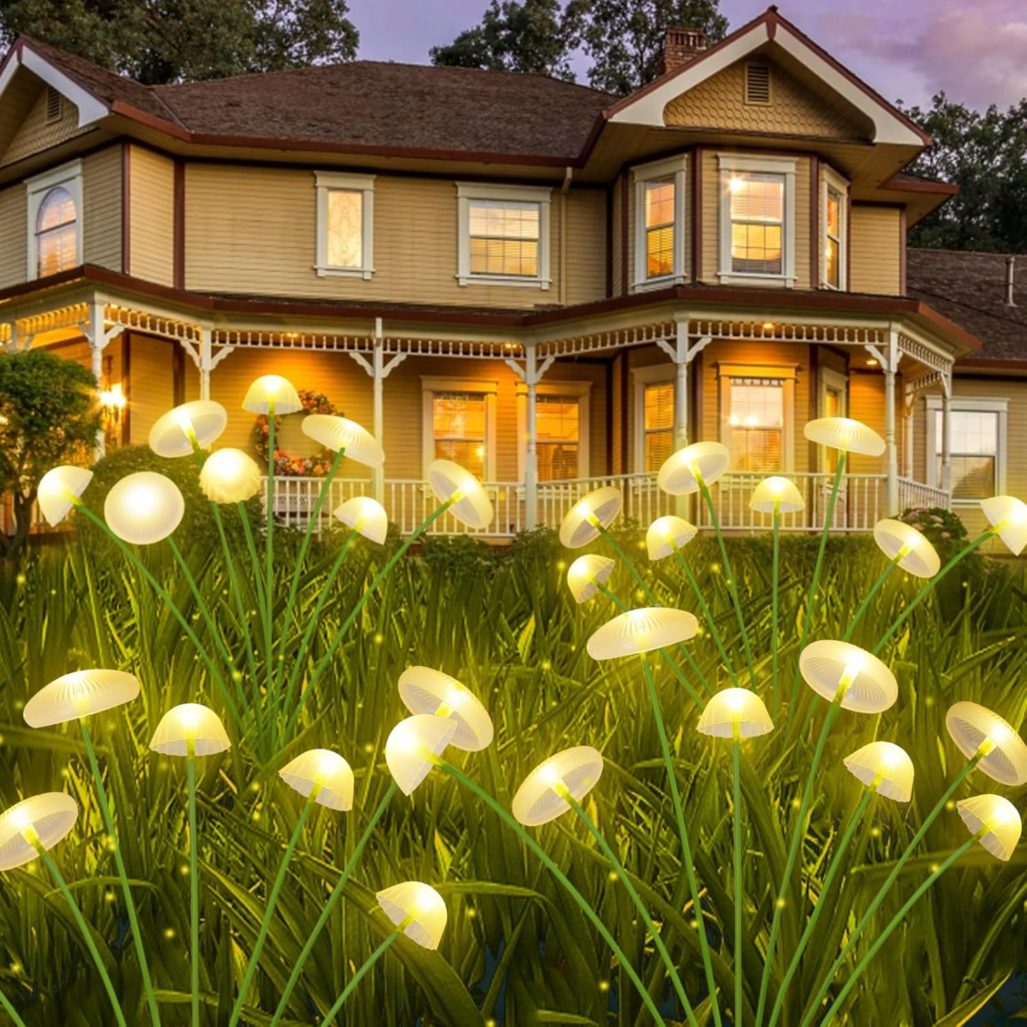 Outdoor Lighting Jellyfish - LED solar jellyfish mushroom lamp, used