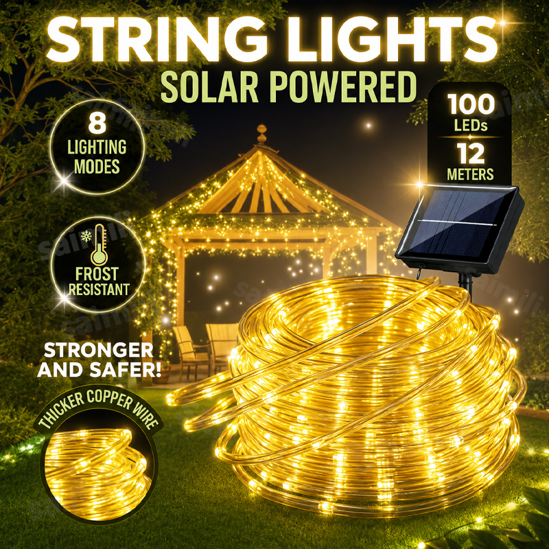 Outdoor Lighting Effects - LED String Lights Garden Outdoor Solar