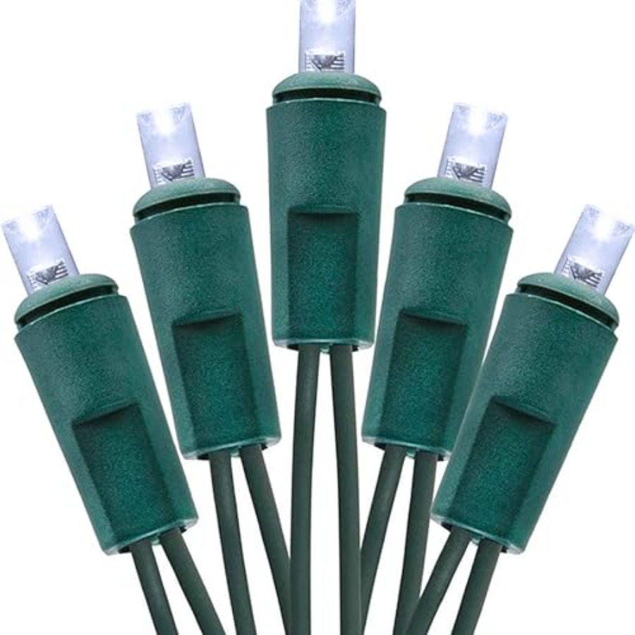 Xmas Outdoor Lighting Decorations - 60 LED Mini Christmas Lights Green