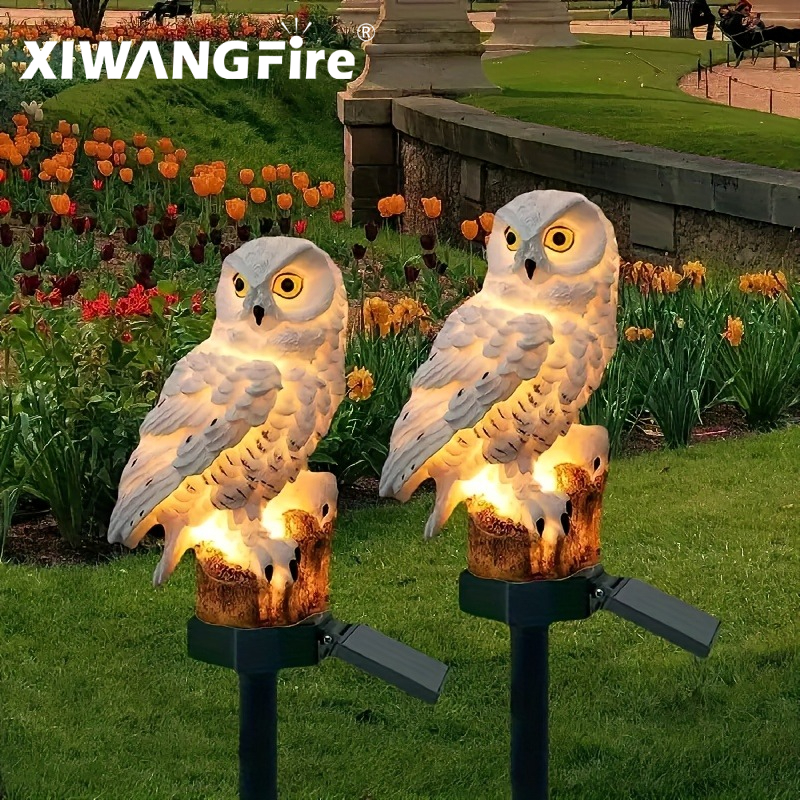 Outdoor Lighting Setup - Solar Owl Statue Garden Light LED