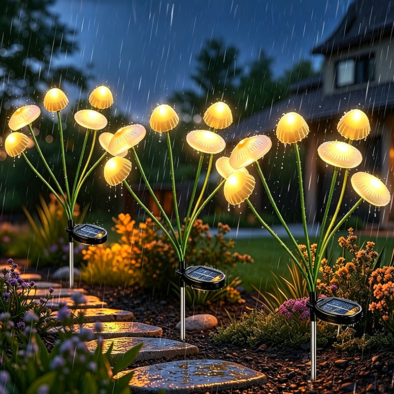 Outdoor Lighting Jellyfish - Solar Jellyfish Mushroom Lights Outdoor Waterproof
