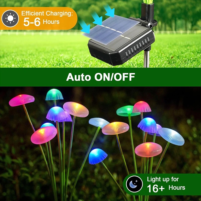 LED Outdoor Solar Mushroom Lig - Outdoor Lighting Jellyfish avis et prix