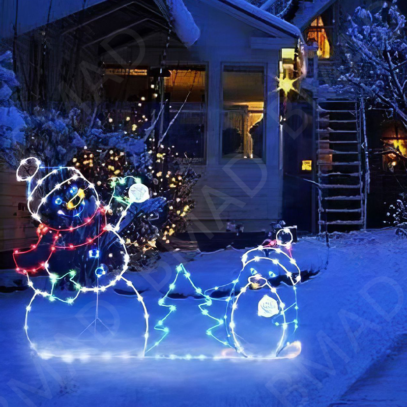 Animated Snowball Light LED Gl - Xmas Outdoor Lighting Decorations avis et prix