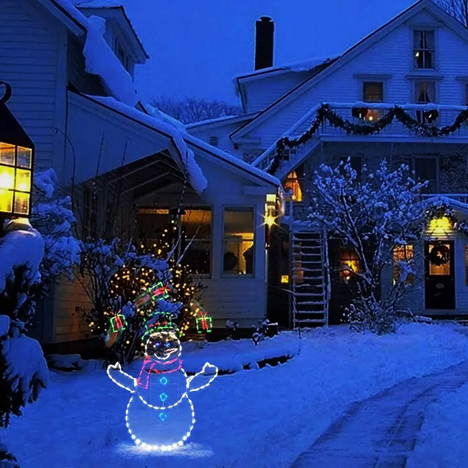 Animated Snowball Light LED Gl - Xmas Outdoor Lighting Decorations avis et prix