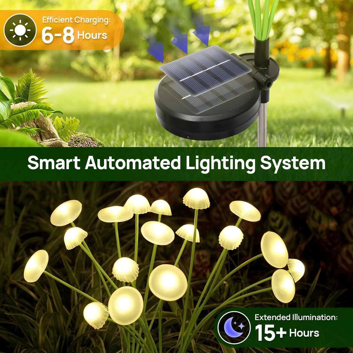 Solar jellyfish mushroom stake - Outdoor Lighting Jellyfish avis et prix