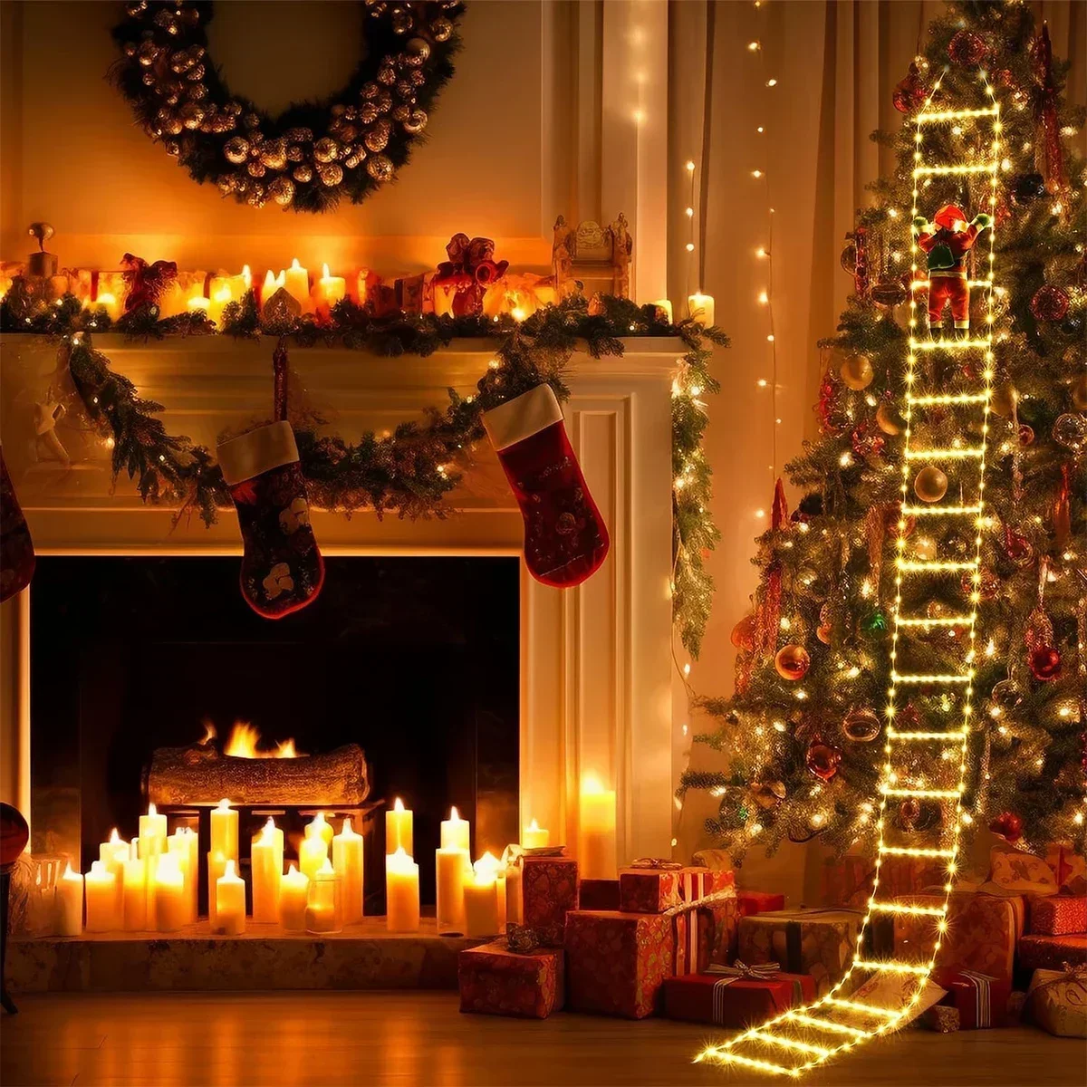 LED Ladder Light for Santa Cla - Xmas Outdoor Lighting Decorations avis et prix