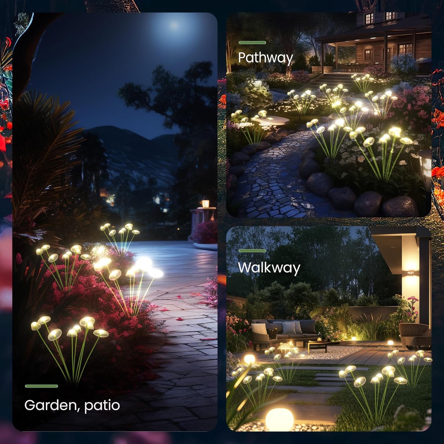 LED solar jellyfish mushroom l - Outdoor Lighting Jellyfish avis et prix
