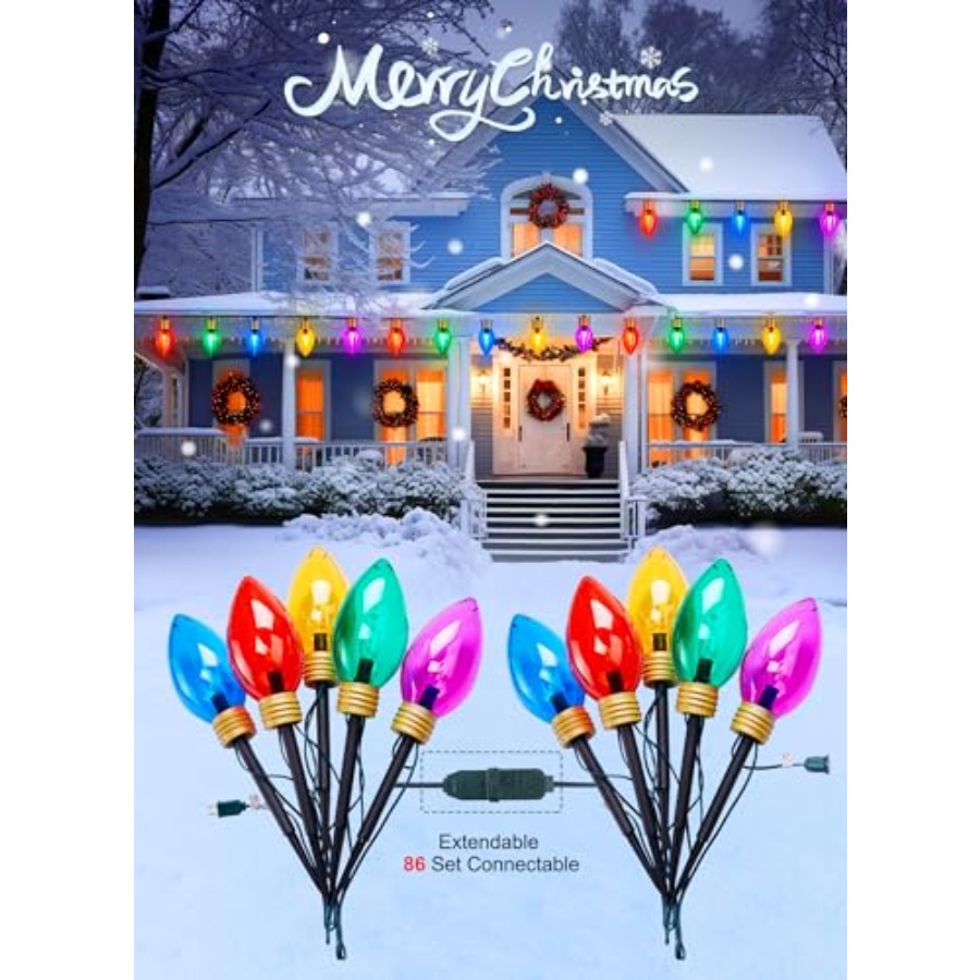 11Feet 5 LED Super Jumbo Chris - Xmas Outdoor Lighting Decorations avis et prix