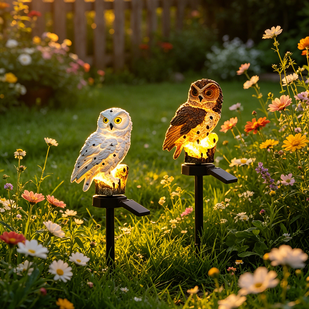 Owl Solar Light, Resin Owl Gro - Outdoor Lighting Setup avis et prix