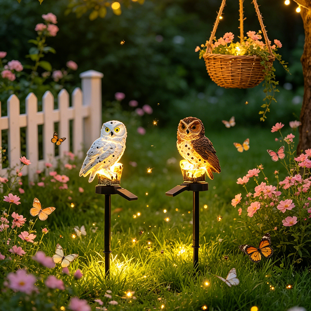 Owl Solar Light, Resin Owl Gro - Outdoor Lighting Setup avis et prix
