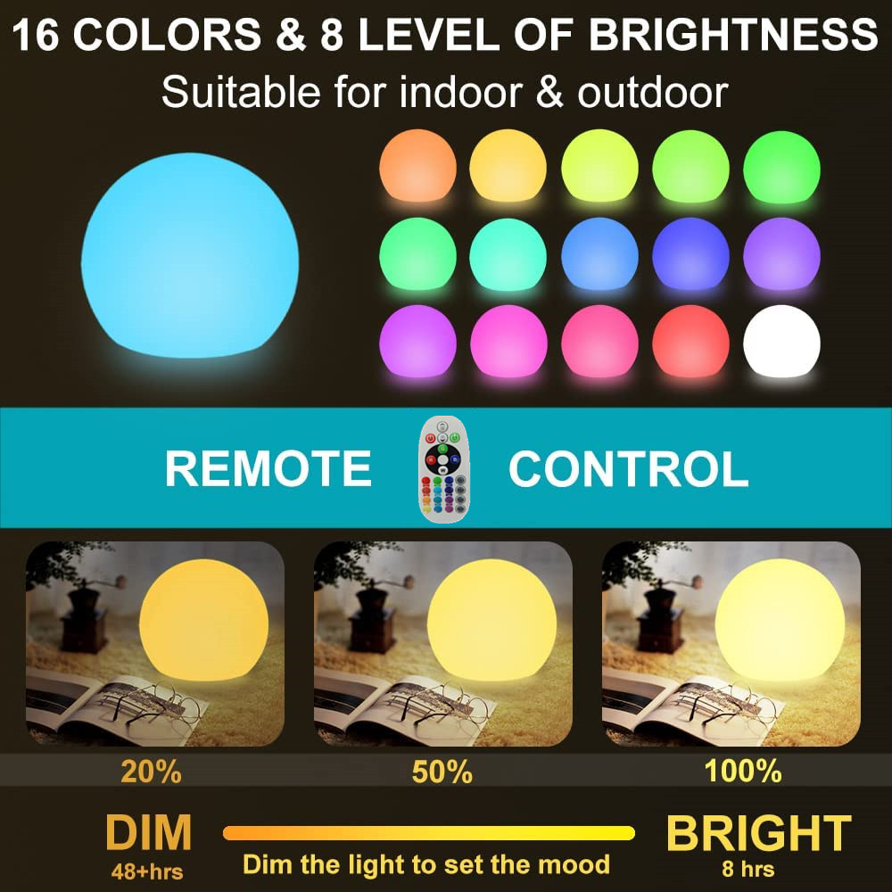 Rechargeable LED Glowing Ball  - Outdoor Lighting Effects avis et prix
