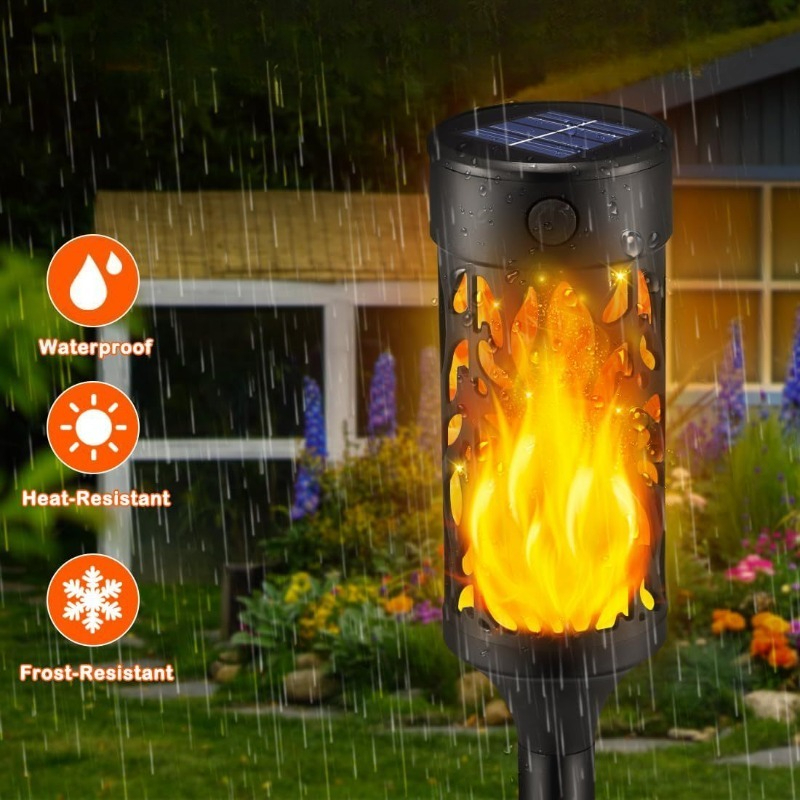 New Round Solar Flame Lamp Out - Outdoor Lighting Year Round avis et prix