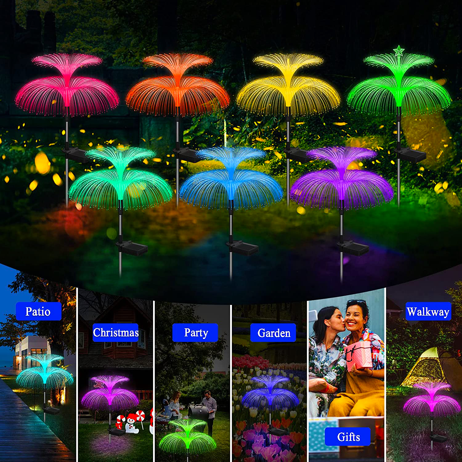 Double Solar Jellyfish Light 7 - Outdoor Lighting Jellyfish avis et prix