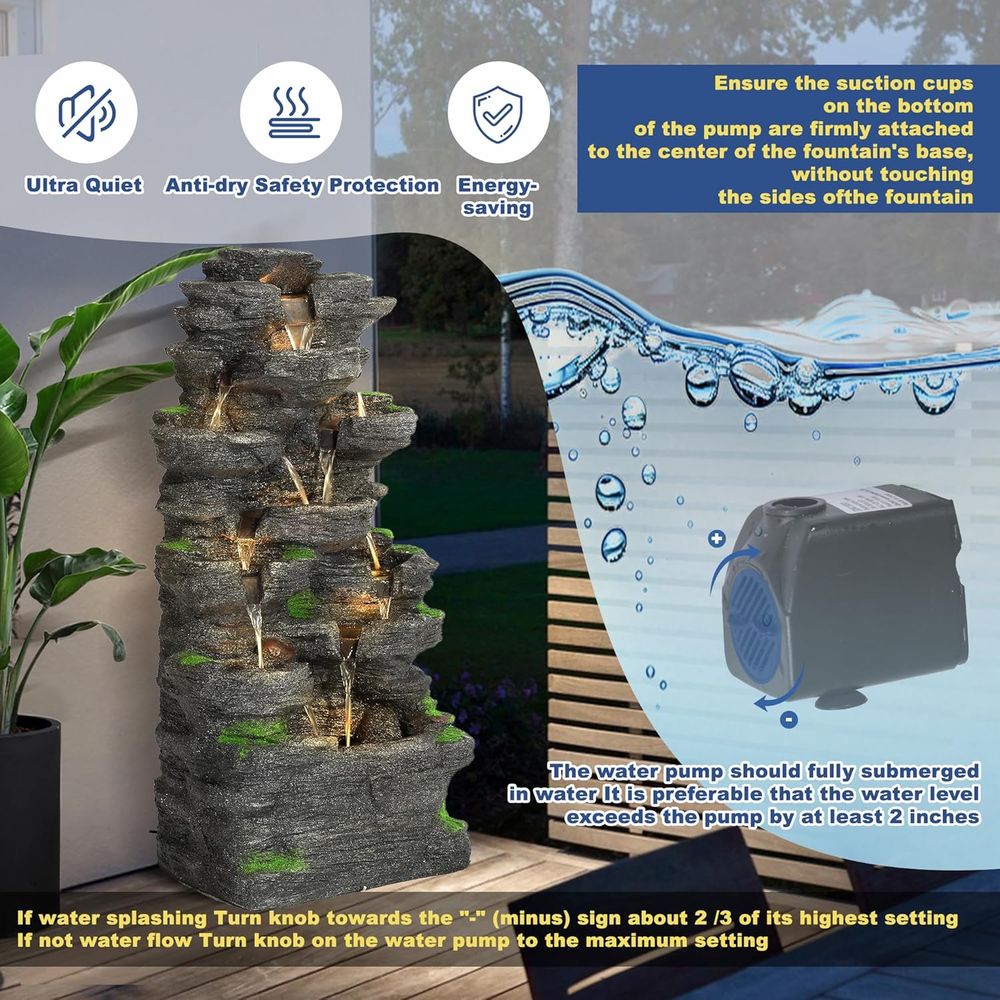 40 High Tiered Outdoor Rock Wa - Outdoor Lighting Deck avis et prix