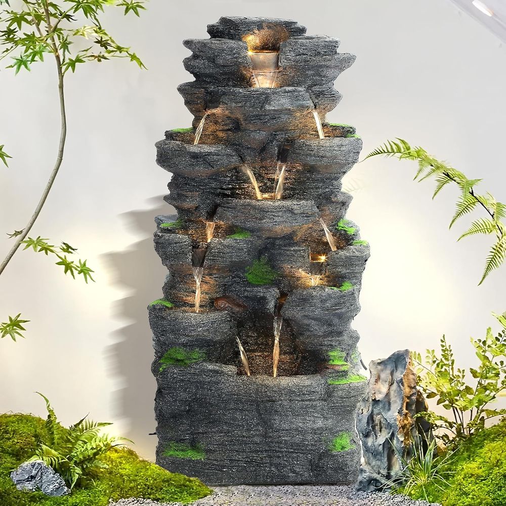 40 High Tiered Outdoor Rock Wa - Outdoor Lighting Deck avis et prix