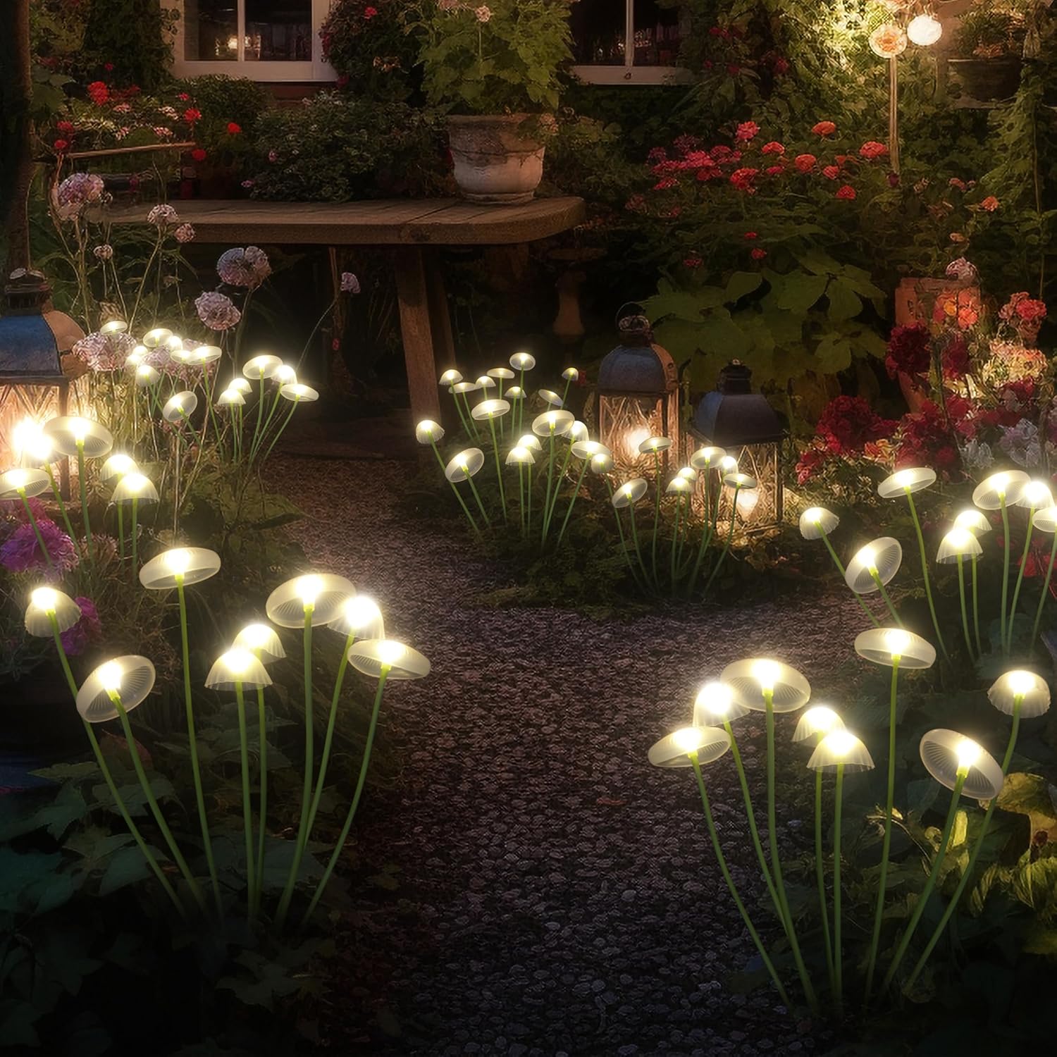 LED solar jellyfish mushroom l - Outdoor Lighting Jellyfish avis et prix
