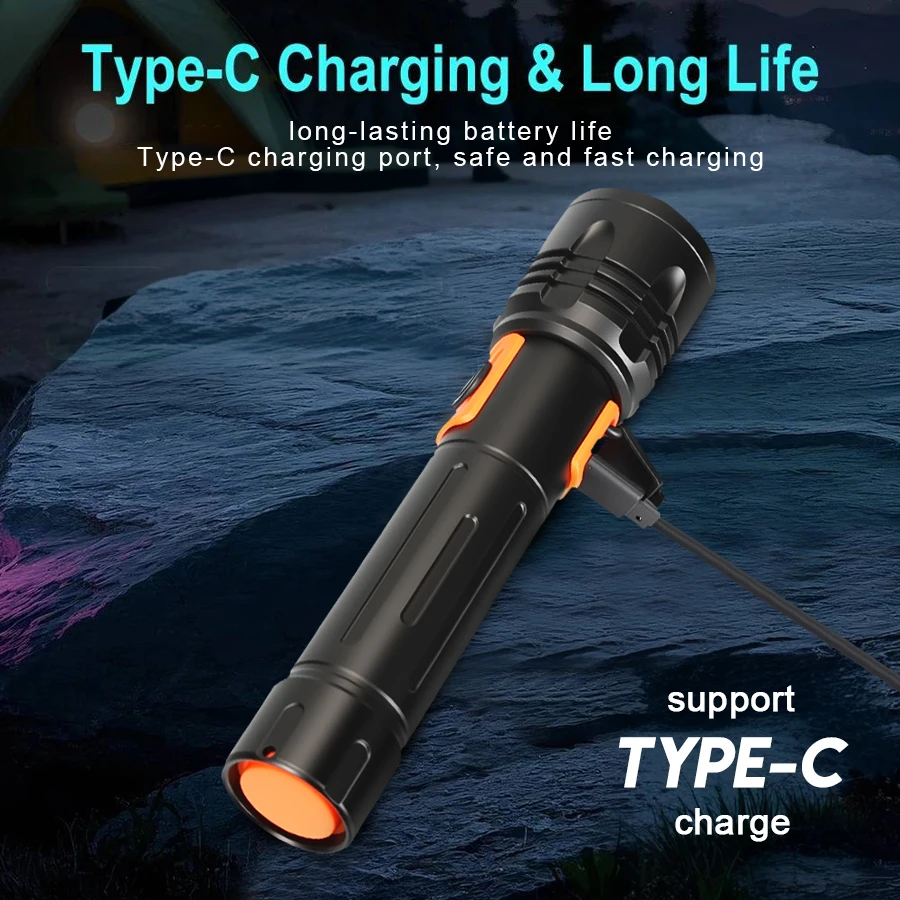 High Power LED Flashlight USB  - Outdoor Lighting Lowes avis et prix