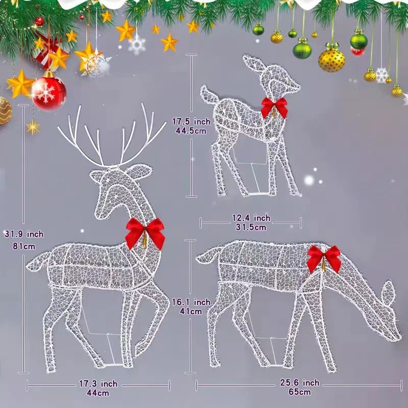 2D Lighted Reindeer Christmas  - Xmas Outdoor Lighting Decorations avis et prix
