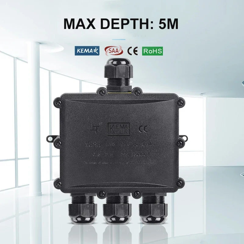 4Way 1In3Out IP68 Waterproof 4 - Outdoor Lighting Underground Wiring avis et prix