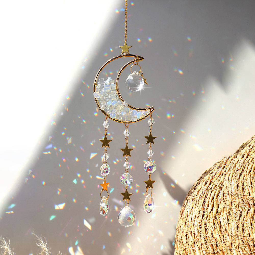 Crystal  Suncatcher Moon Ameth - Xmas Outdoor Lighting Decorations avis et prix