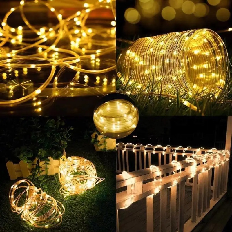 Solar Xmas Rope Light Outdoor  - Xmas Outdoor Lighting Decorations avis et prix