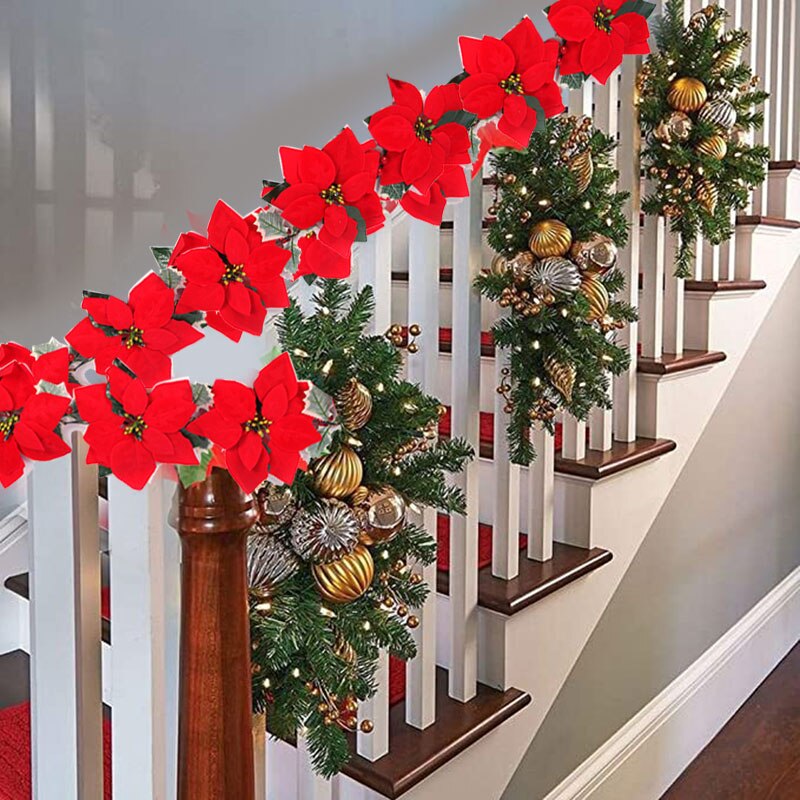 2/3m Christmas Poinsettia Flow - Xmas Outdoor Lighting Decorations avis et prix