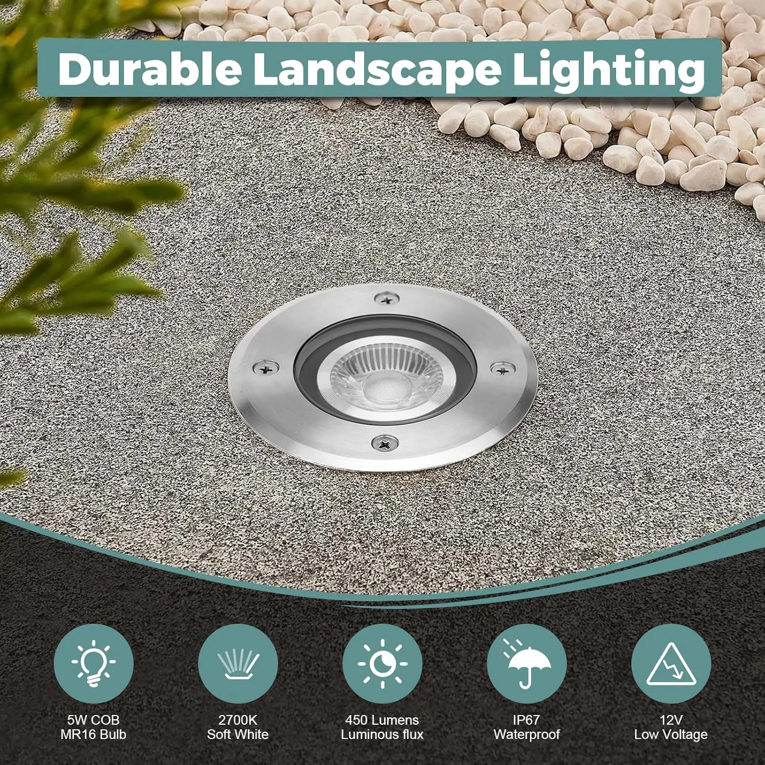 6 Pack 12V Low Voltage Landsca - Outdoor Lighting Underground Wiring avis et prix