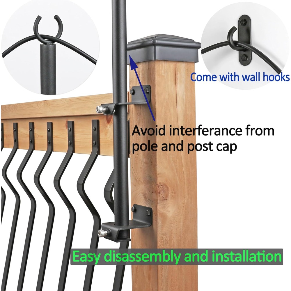 2 pack string light poles - st - Outdoor Lighting Deck avis et prix