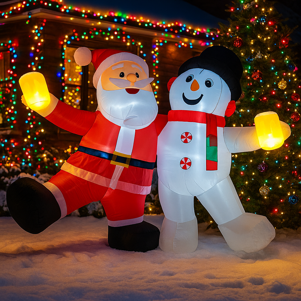 1.8M/5.9FT Inflatable Santa Cl - Xmas Outdoor Lighting Decorations avis et prix