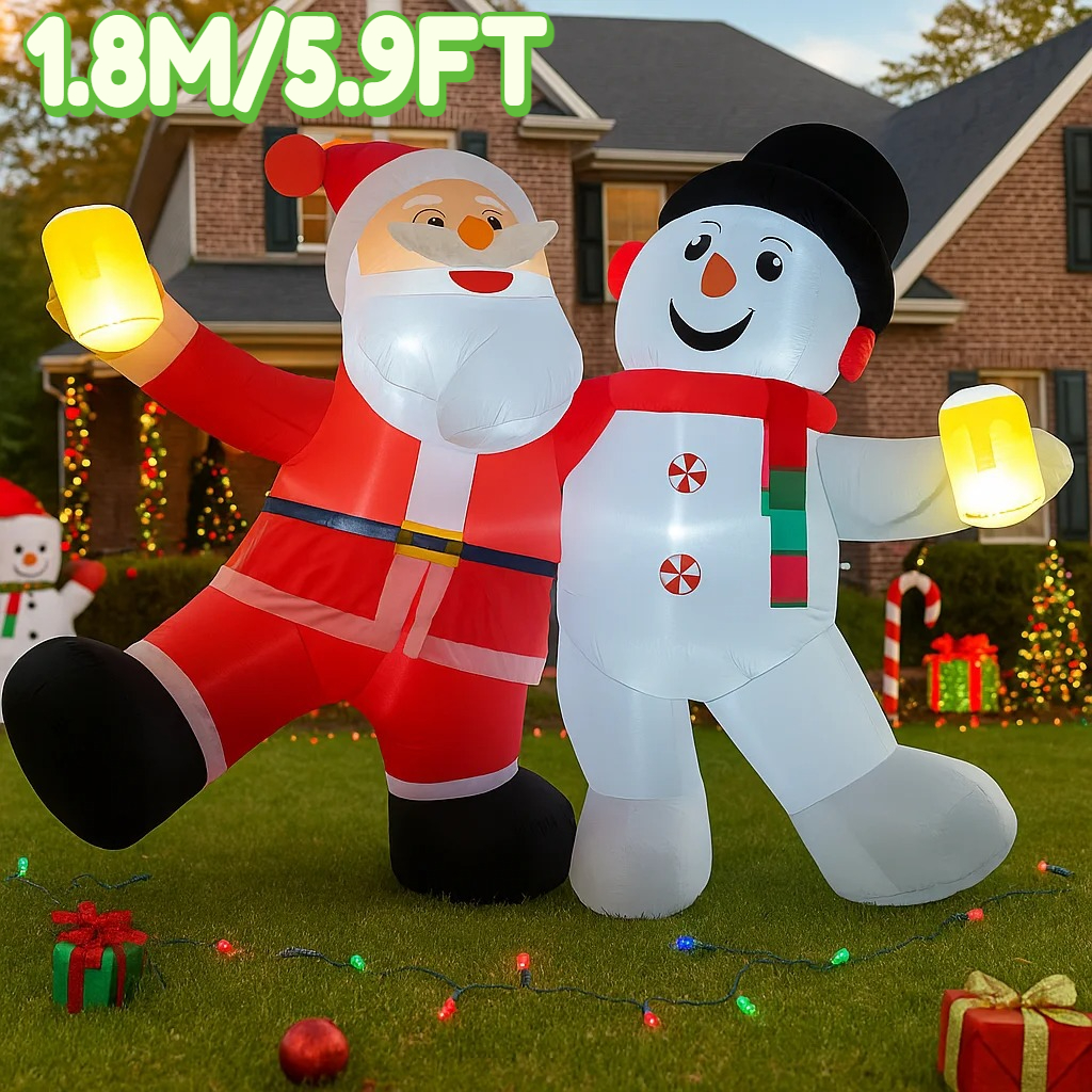 1.8M/5.9FT Inflatable Santa Cl - Xmas Outdoor Lighting Decorations avis et prix