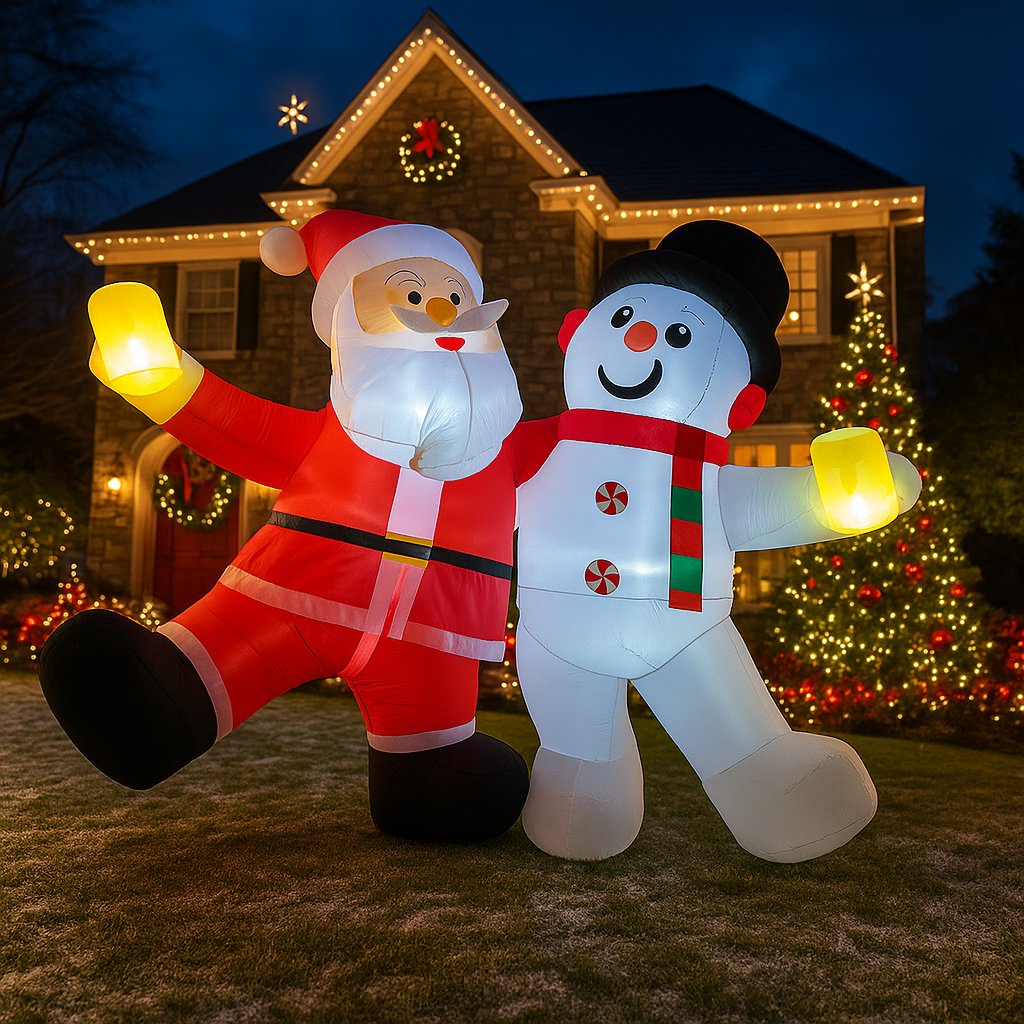 1.8M/5.9FT Inflatable Santa Cl - Xmas Outdoor Lighting Decorations avis et prix