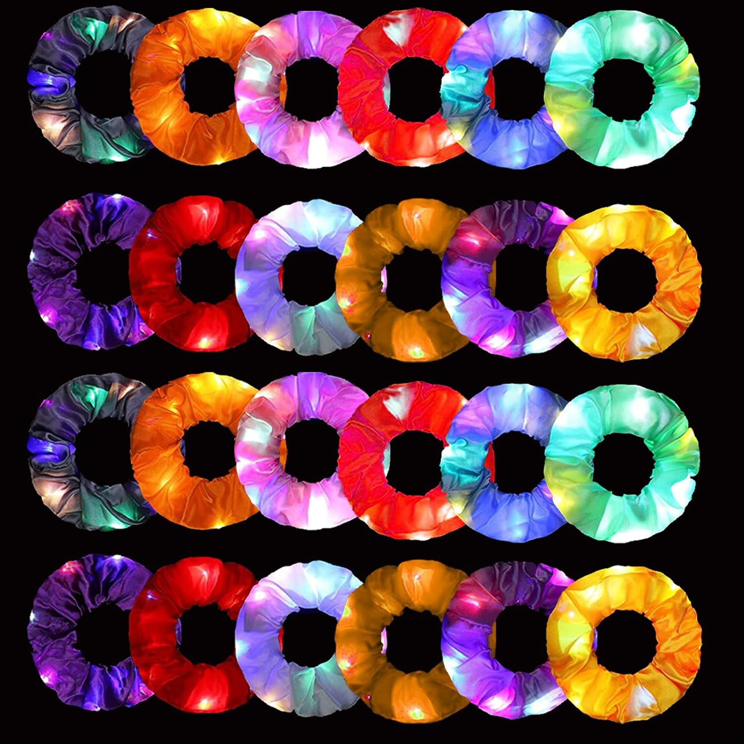 6pcs LED Scrunchies Hair Bands - Outdoor Lighting Effects avis et prix