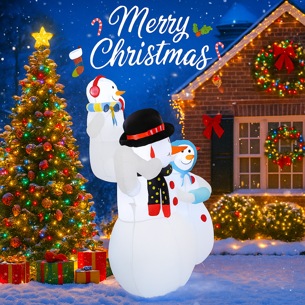 5.91FT Inflatable Toy Snowman  - Xmas Outdoor Lighting Decorations avis et prix