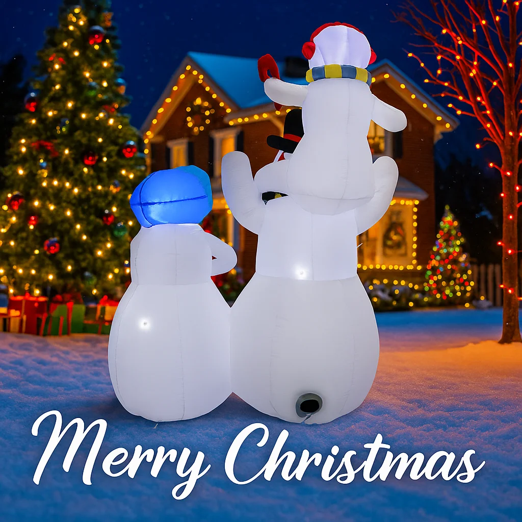 5.91FT Inflatable Toy Snowman  - Xmas Outdoor Lighting Decorations avis et prix