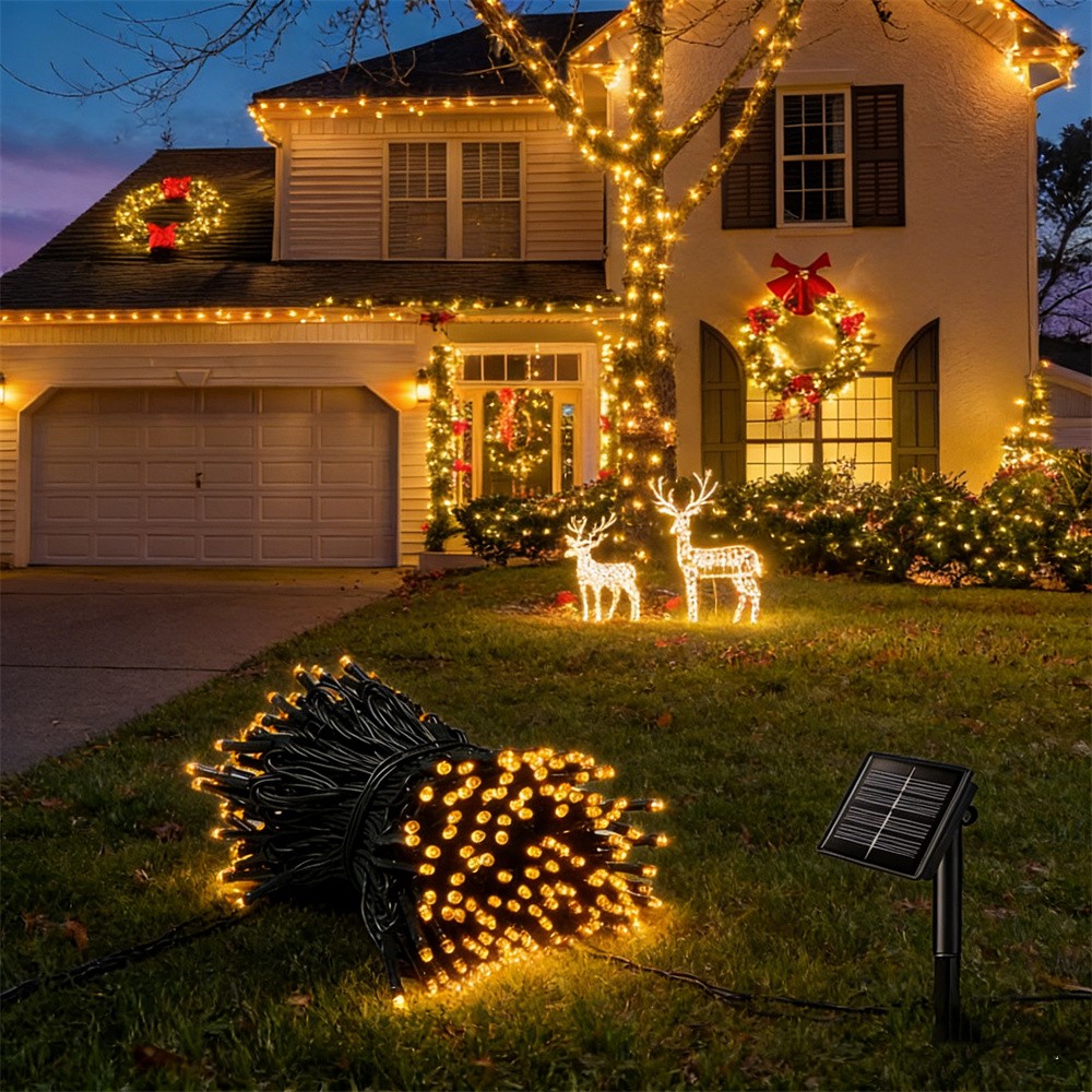 Solar String Light Fairy Outdo - Xmas Outdoor Lighting Decorations avis et prix
