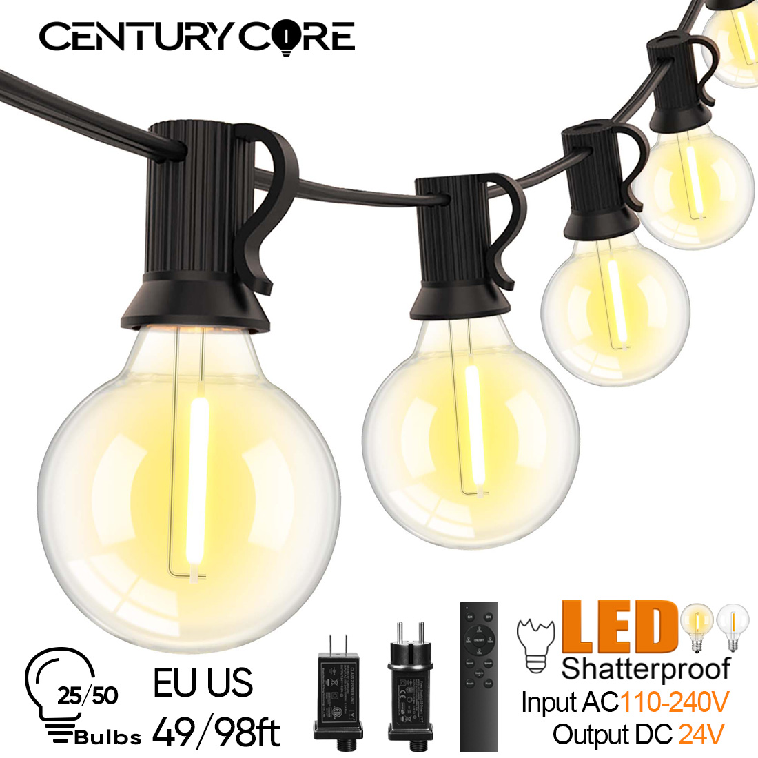 15M 30M Led G40 String Light 2 - Outdoor Lighting Year Round avis et prix