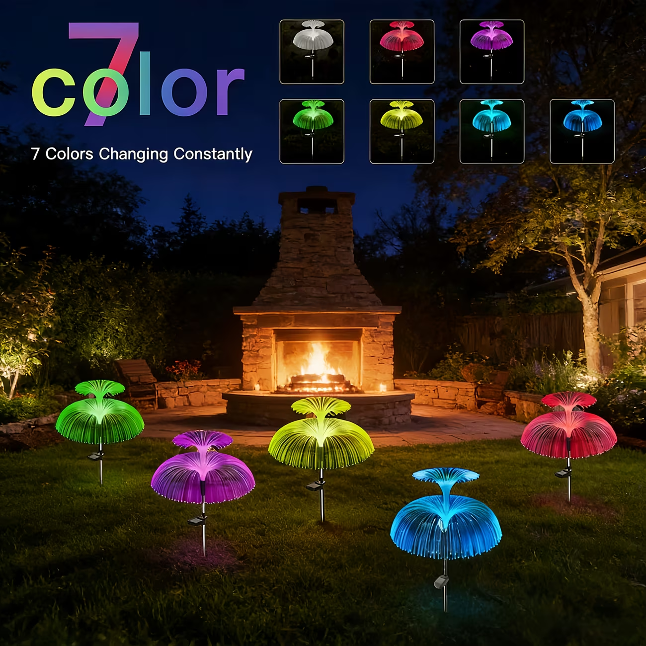 1PC 7 Color Changing Outdoor L - Outdoor Lighting Jellyfish avis et prix