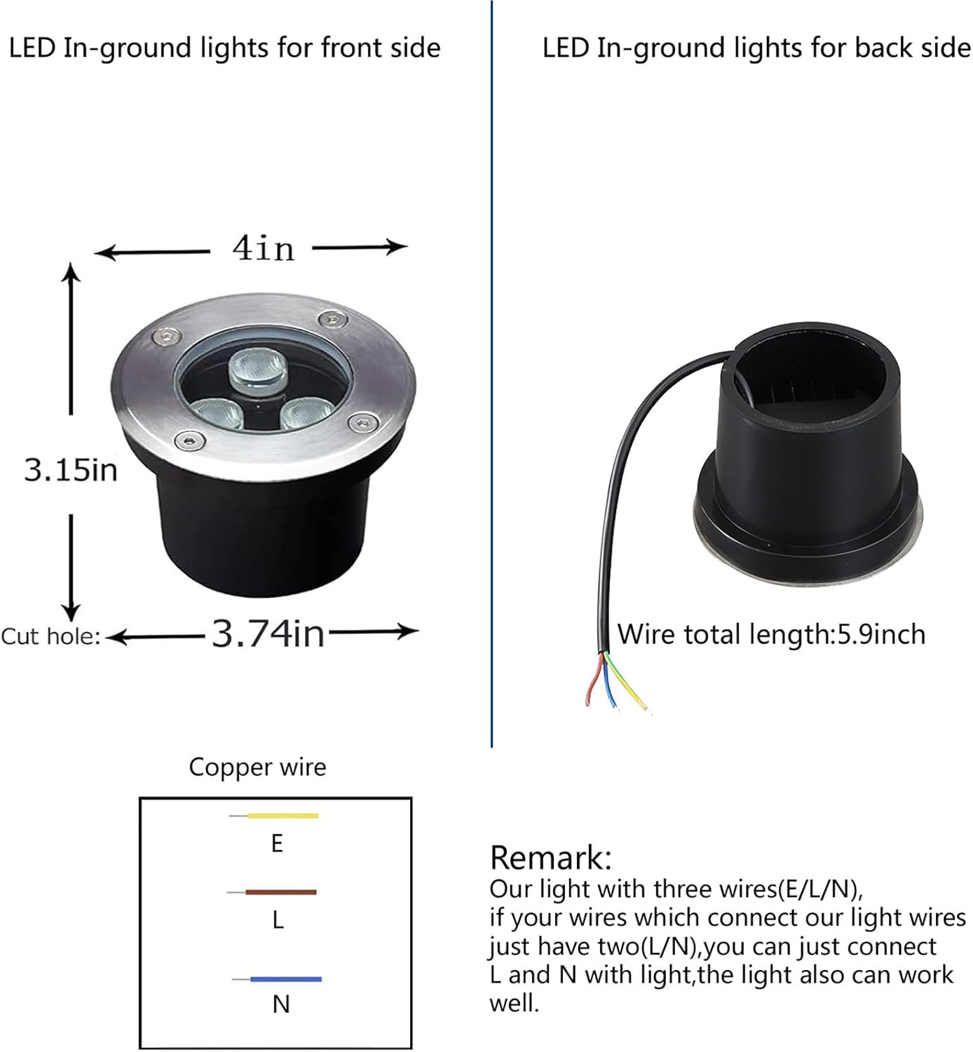 4 Pack Outdoor In Ground Light - Outdoor Lighting Underground Wiring avis et prix