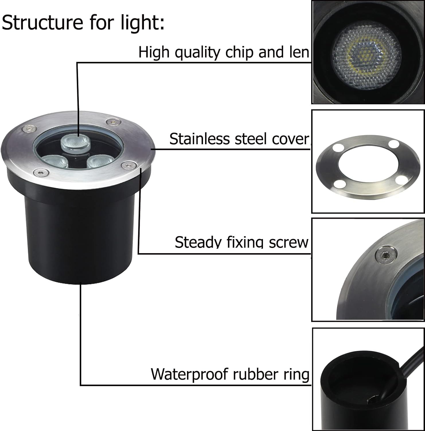 4 Pack Outdoor In Ground Light - Outdoor Lighting Underground Wiring avis et prix