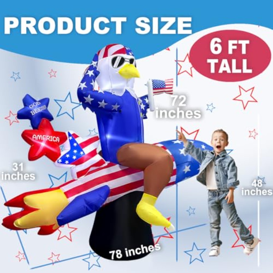 Outdoor 6ft inflatable America - Outdoor Lighting Effects avis et prix