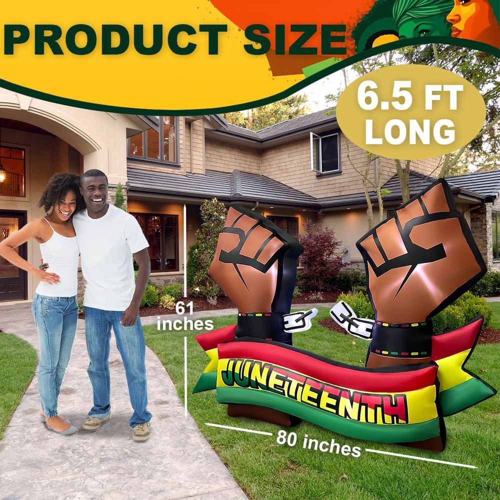 6.5FT Long Juneteenth Iatables - Outdoor Lighting Effects avis et prix
