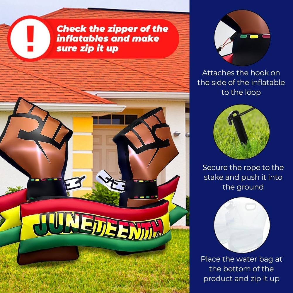 6.5FT Long Juneteenth Iatables - Outdoor Lighting Effects avis et prix