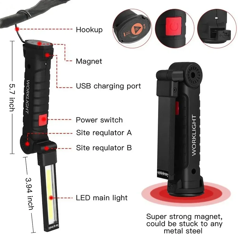 LED COB Flashlight USB Recharg - Outdoor Lighting Lowes avis et prix