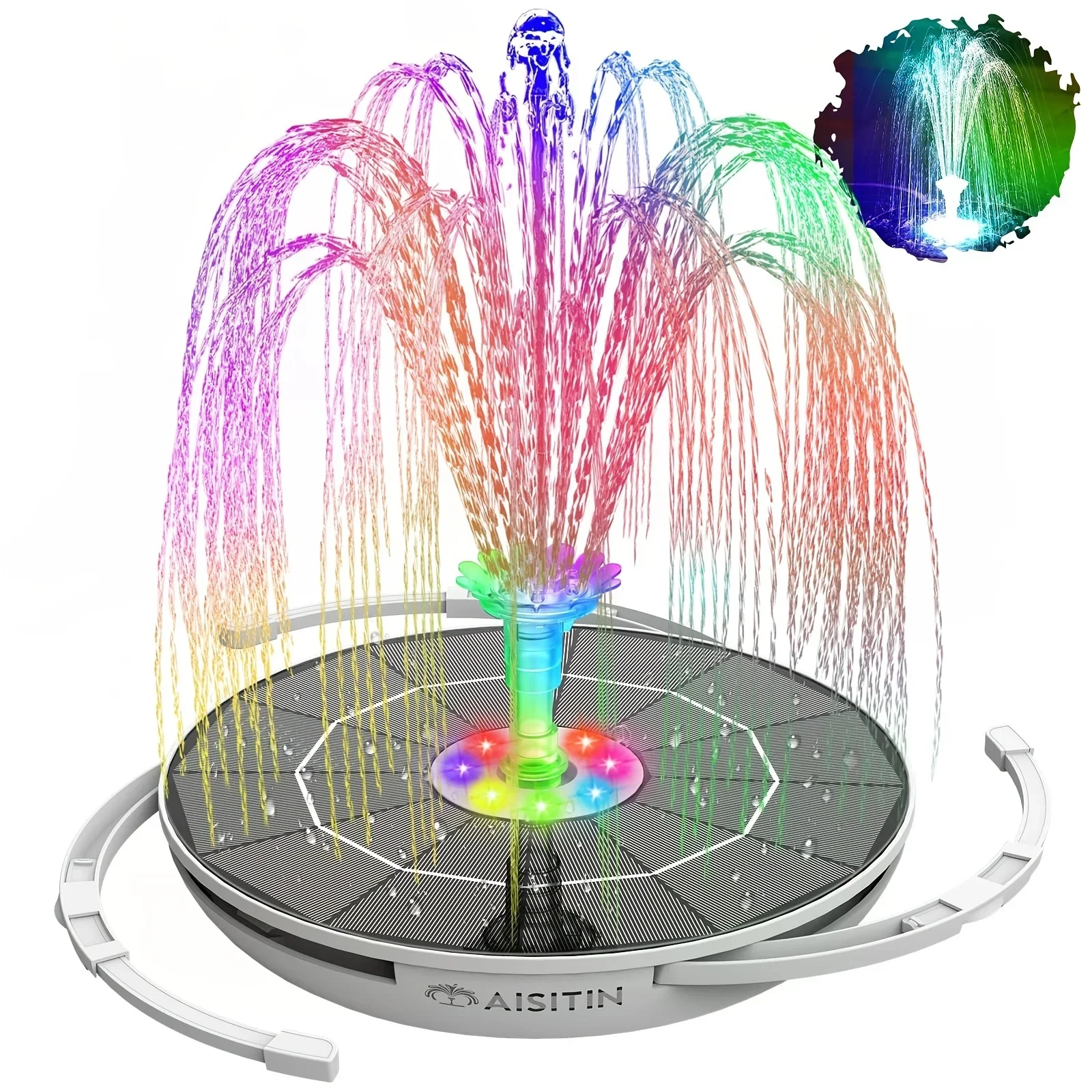 6.5W LED Solar Fountain Pump w - Outdoor Lighting Effects avis et prix