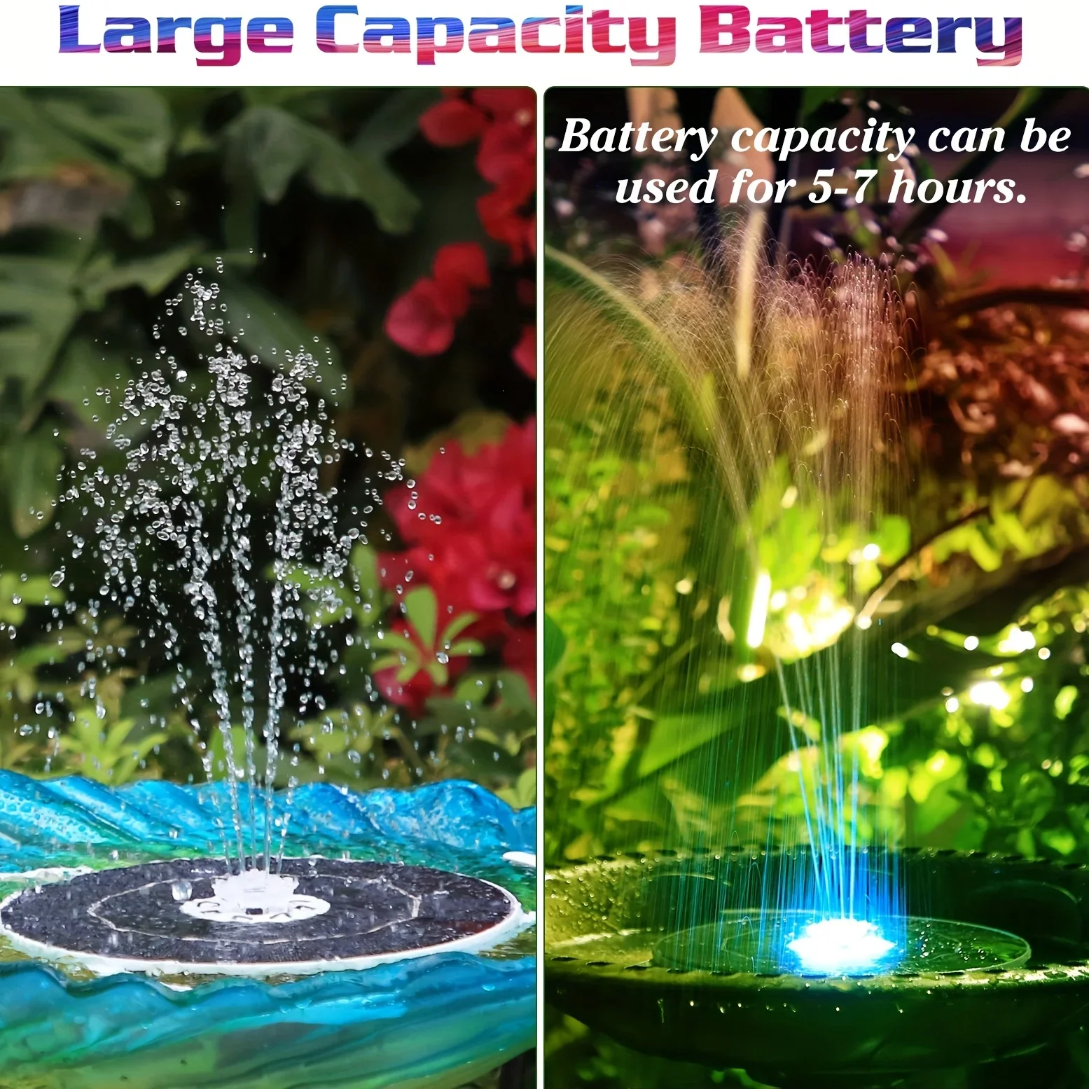 6.5W LED Solar Fountain Pump w - Outdoor Lighting Effects avis et prix