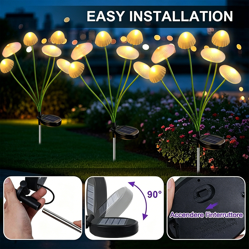Solar Jellyfish Mushroom Light - Outdoor Lighting Jellyfish avis et prix